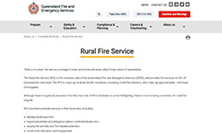 Queensland Fire and Emergency Services website