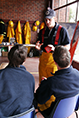 CFA leader briefing firefighters