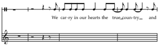 A music notation score