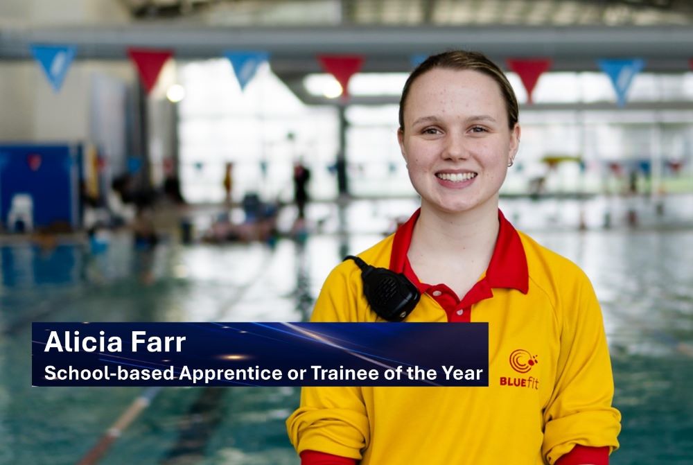 A young woman called Alicia Farr is 2024 School based apprentice or trainee of the year