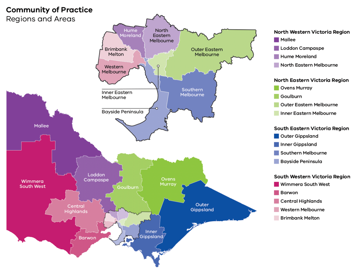 Map of Region areas